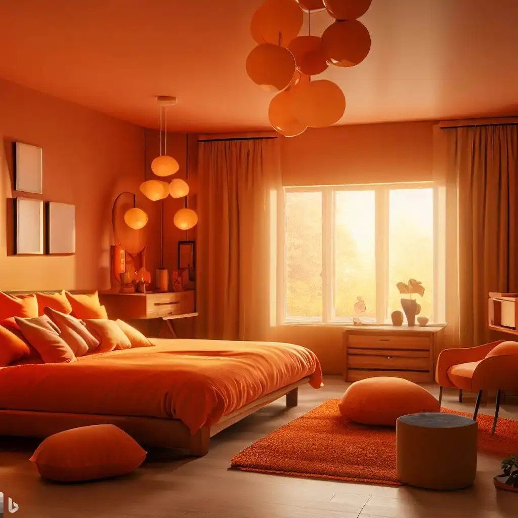 Cozy bedroom at night